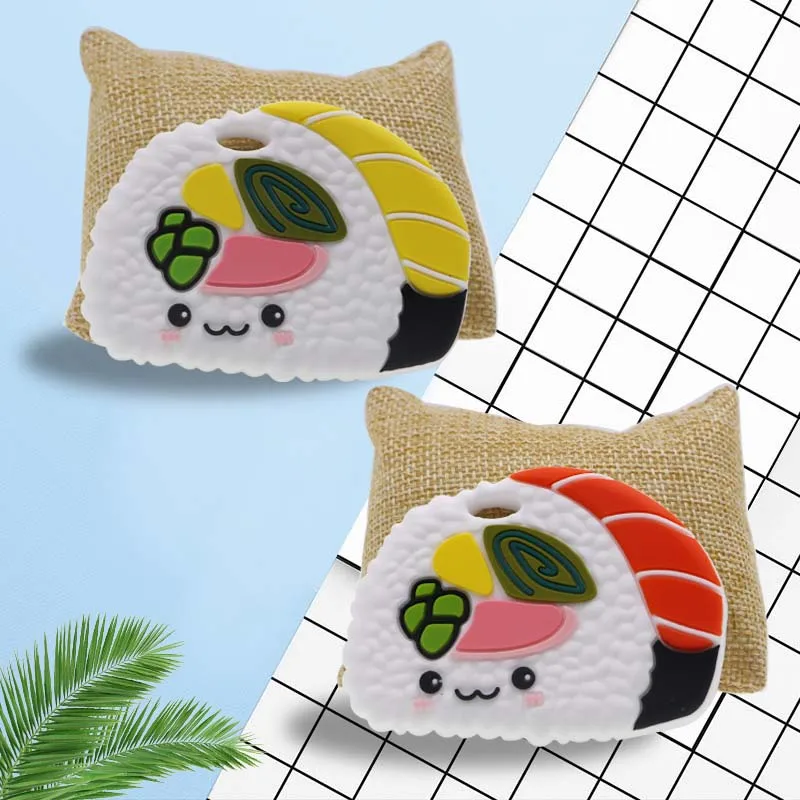 

Kovict 5PCS Rice Ball Teether Silicone Teething Portable Shower Chewing Pendant Food Grade Nursing Sensory Necklace Accessorie