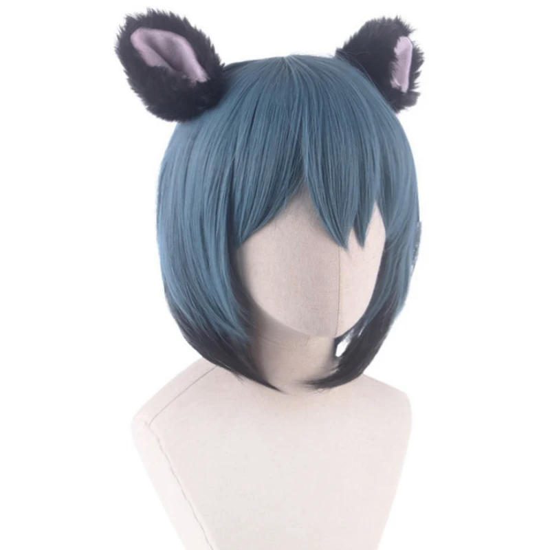 Парик для косплея михиру кагемори из аниме Takerlama с ушками брендовая Новинка синие
