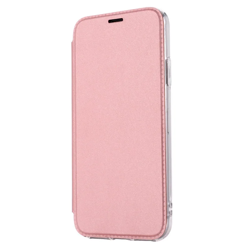 Rose Gold Кожаный зеркальный чехол с откидной крышкой для samsung Galaxy Note 10 Pro 9 8 S10 S9 S8 Plus A20 A30 A40 A50 A70 A7 прозрачная задняя крышка - Цвет: Rose Gold