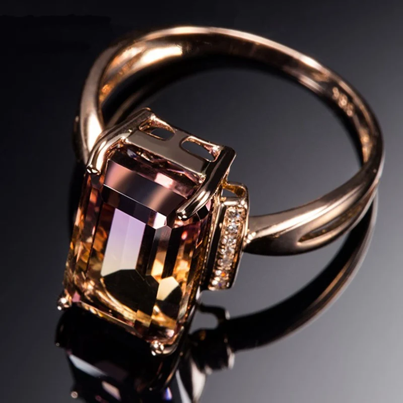 Новинка модное регулируемое кольцо цвета розового золота серебряное