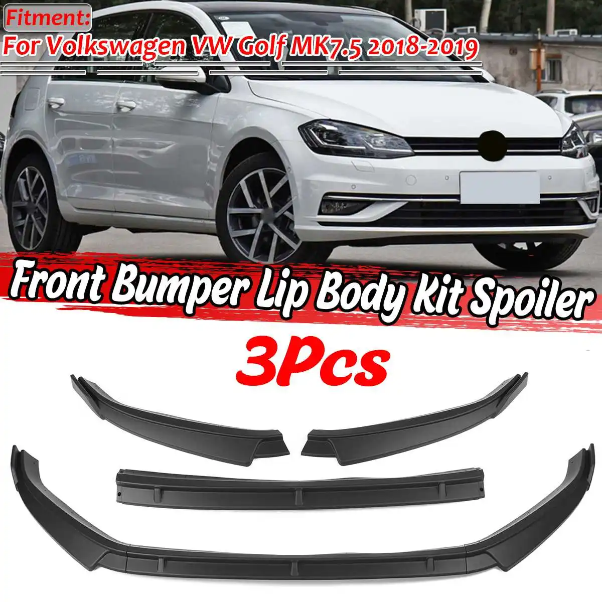 Дефлектор губ для переднего бампера автомобиля 3 шт. разветвитель диффузор