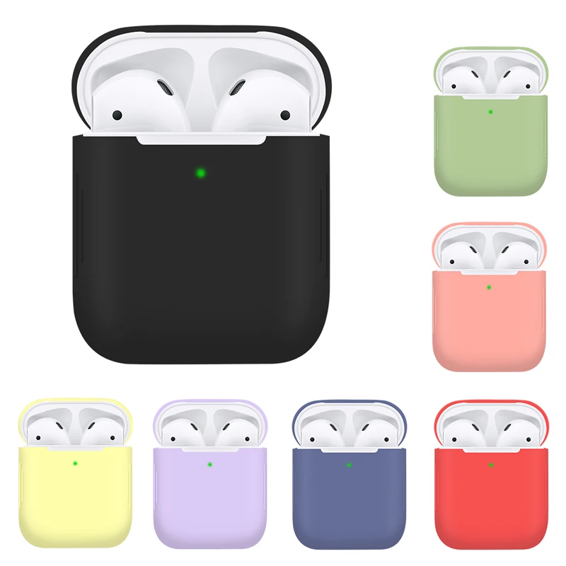 Мягкий силиконовый Bluetooth беспроводной чехол для наушников Airpods1 2nd защитный 1 и 2