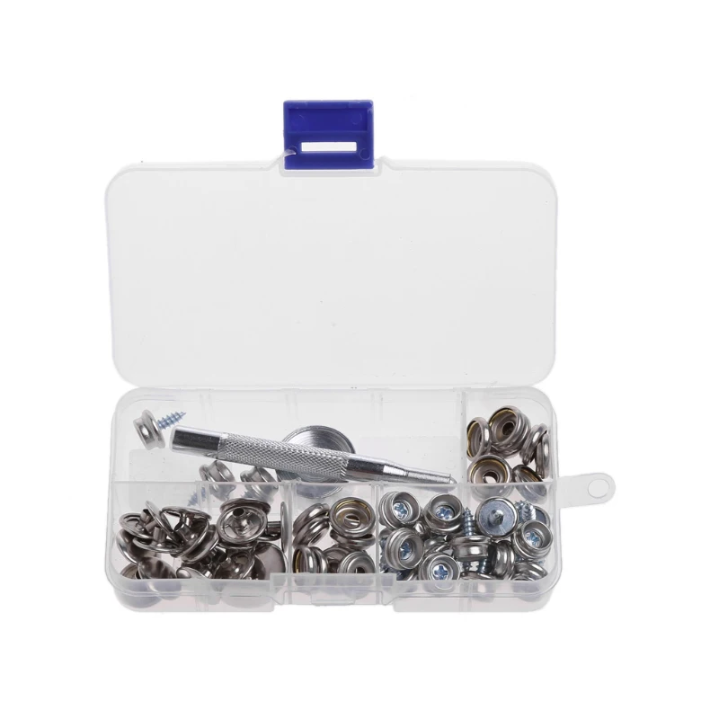 

Decoration Screw Kit Helmets Rivets Copper Stainless Steel 62Pcs Cover Button Sofas