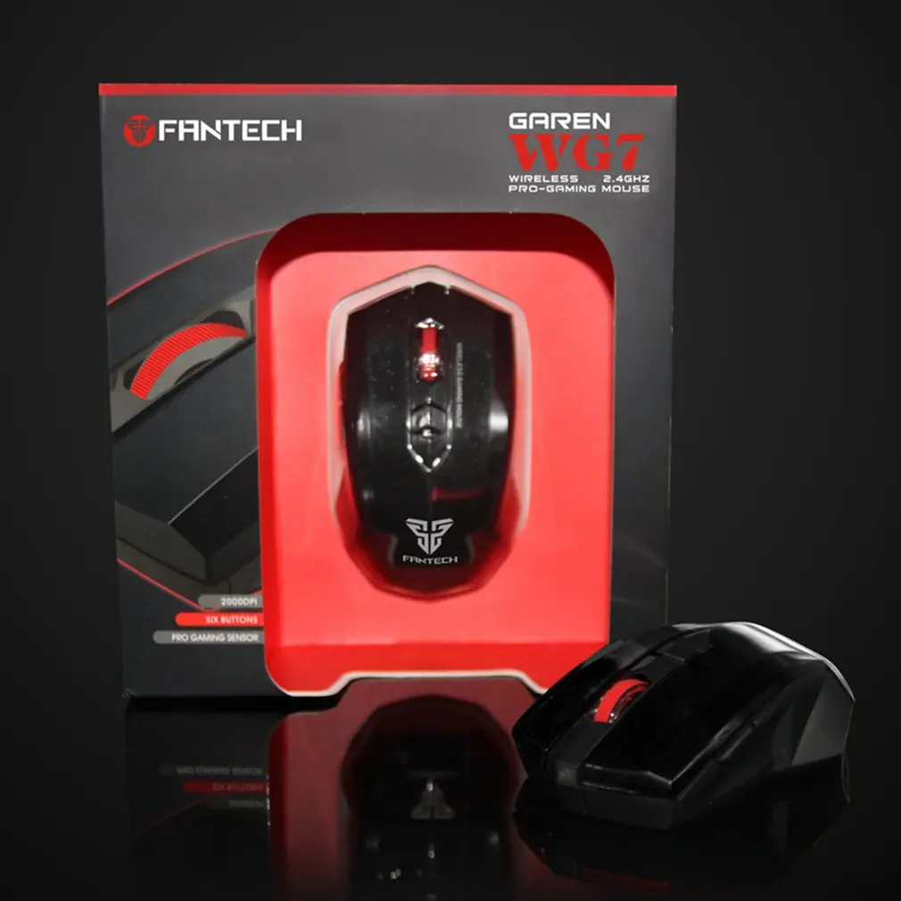Беспроводная оптическая мышь FANTECH WG7 2 4 ГГц 2000DPI 6 клавиш игровая подходит для игр и