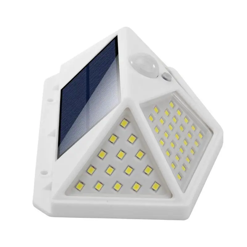 100LED четырехсторонний настенный светильник с датчиком движения на солнечной батарее, уличный садовый светильник, водонепроницаемая Солнечная лампа для садового декора