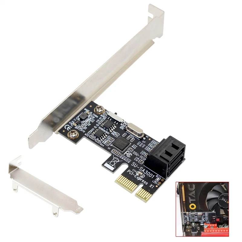 Плата расширения Pci E на Sata3.0 2 порта Mini Pcie Sata 3 0|Платы расширения| |