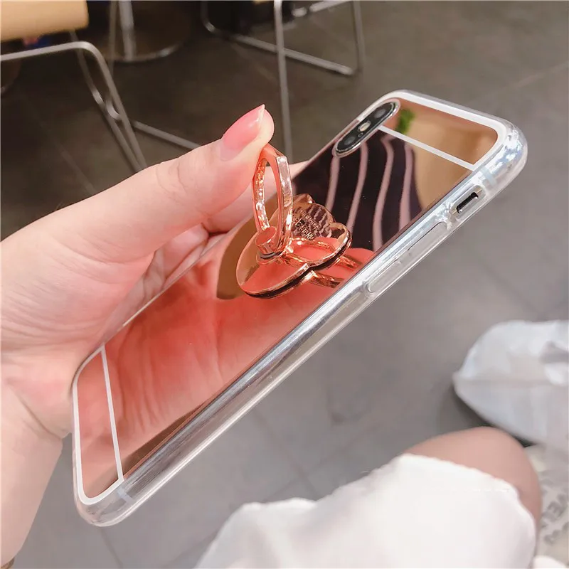 Прозрачный чехол с покрытием для iPhone 12mini 11 Pro XS MAX XR SE 2020 6 6S 7 8 Plus блестящий