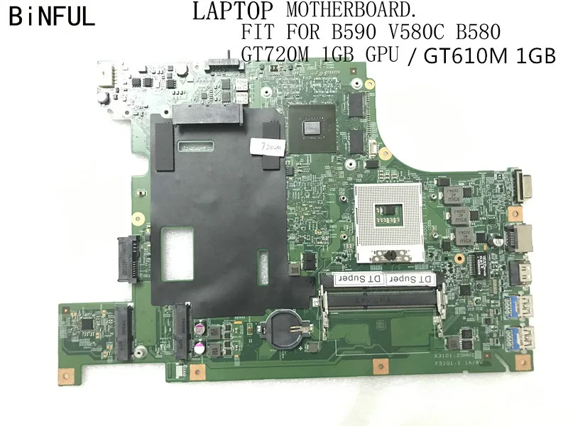 Материнская плата для ноутбука LENOVO B590 B580 V580C GT720M/GT610M 1 ГБ GPU HM77 DDR3 |