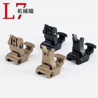 tactical nylon material folding flip up rear sight front sight for toy rifle aiming accessories 71l 416 gbb on picatinny rail