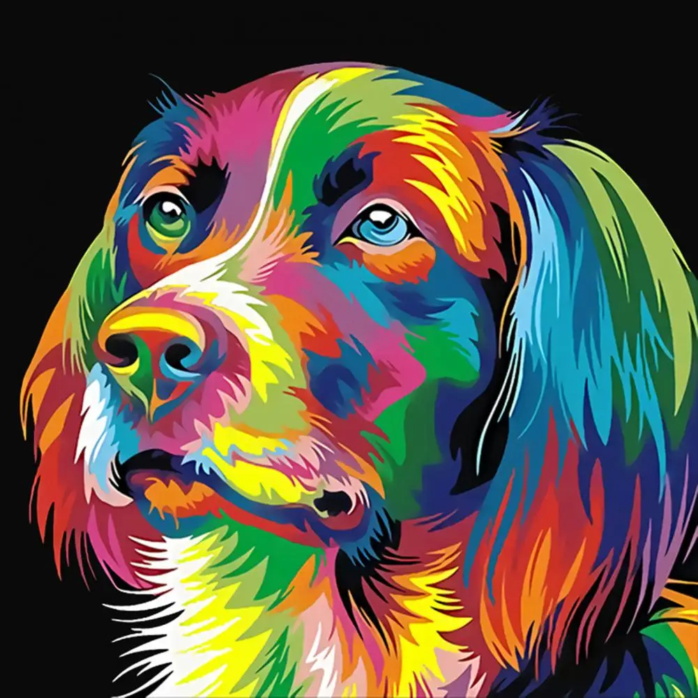 

Colorful Animal Dog Shaped Wooden Puzzle 3D Assembled Jigsaw Model Toy DIY Gift