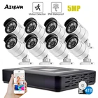 Камера видеонаблюдения AZISHN HD H.265, антивандальная Водонепроницаемая камера безопасности, 8 каналов, 5 МП, P2P, AHD, DVR, 5,0 МП, подходит для наружного использования, IP66