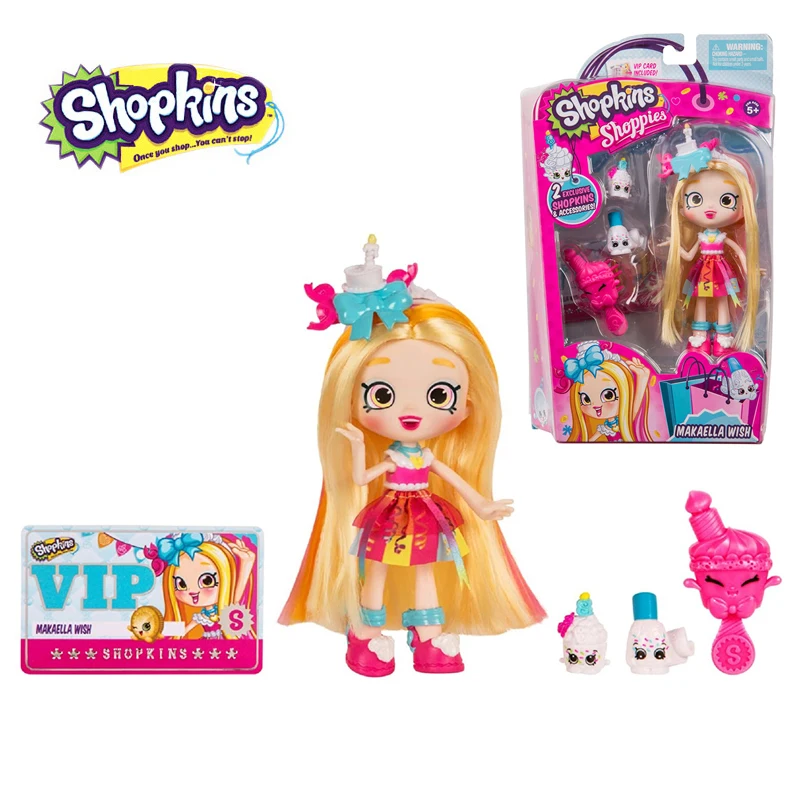 Muñecas Shopkins Shoppies S4 para niñas, muñecos de la Serie Wish Makaella,...