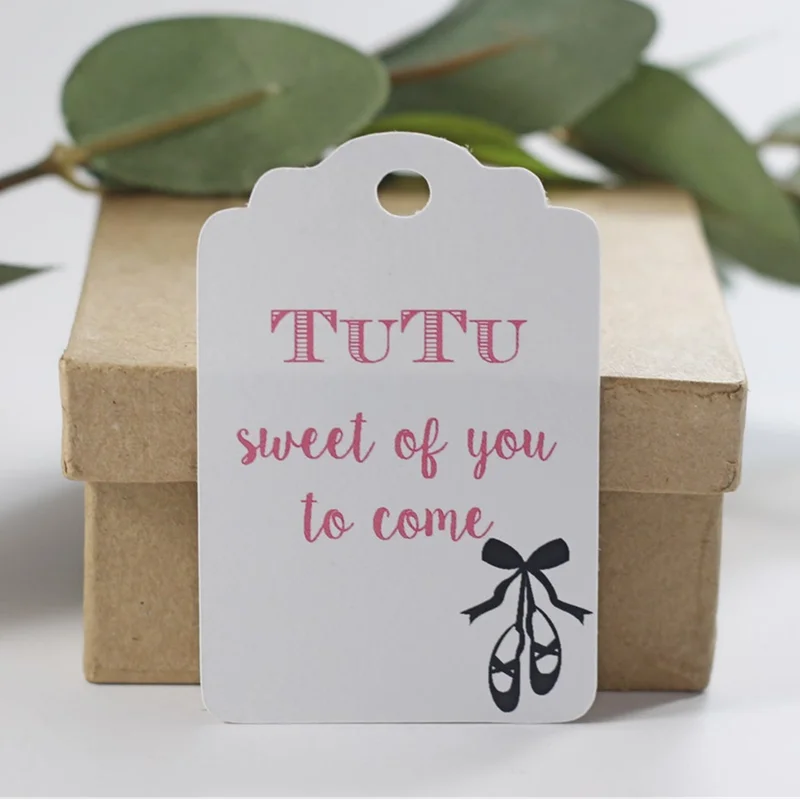 

Custom Ballerina Party Tags-Design Thank You Tags-Personalised White and Pink Gift Tags-Ballet Party Favor Tags-Birthday Party