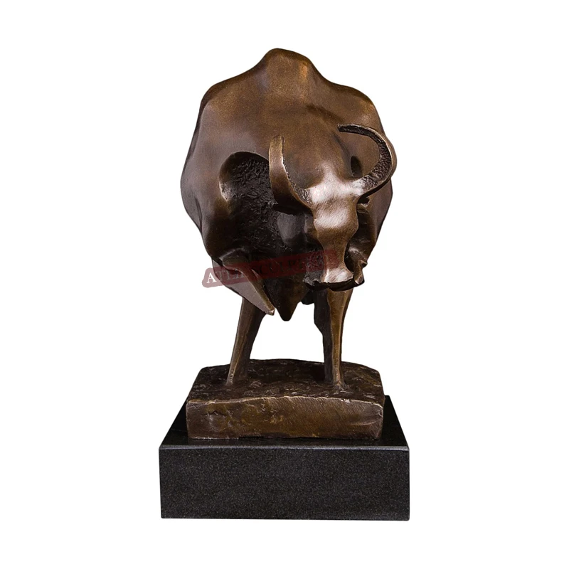 Статуя быка в наличии настоящая бронзовая абстрактная скульптура животного