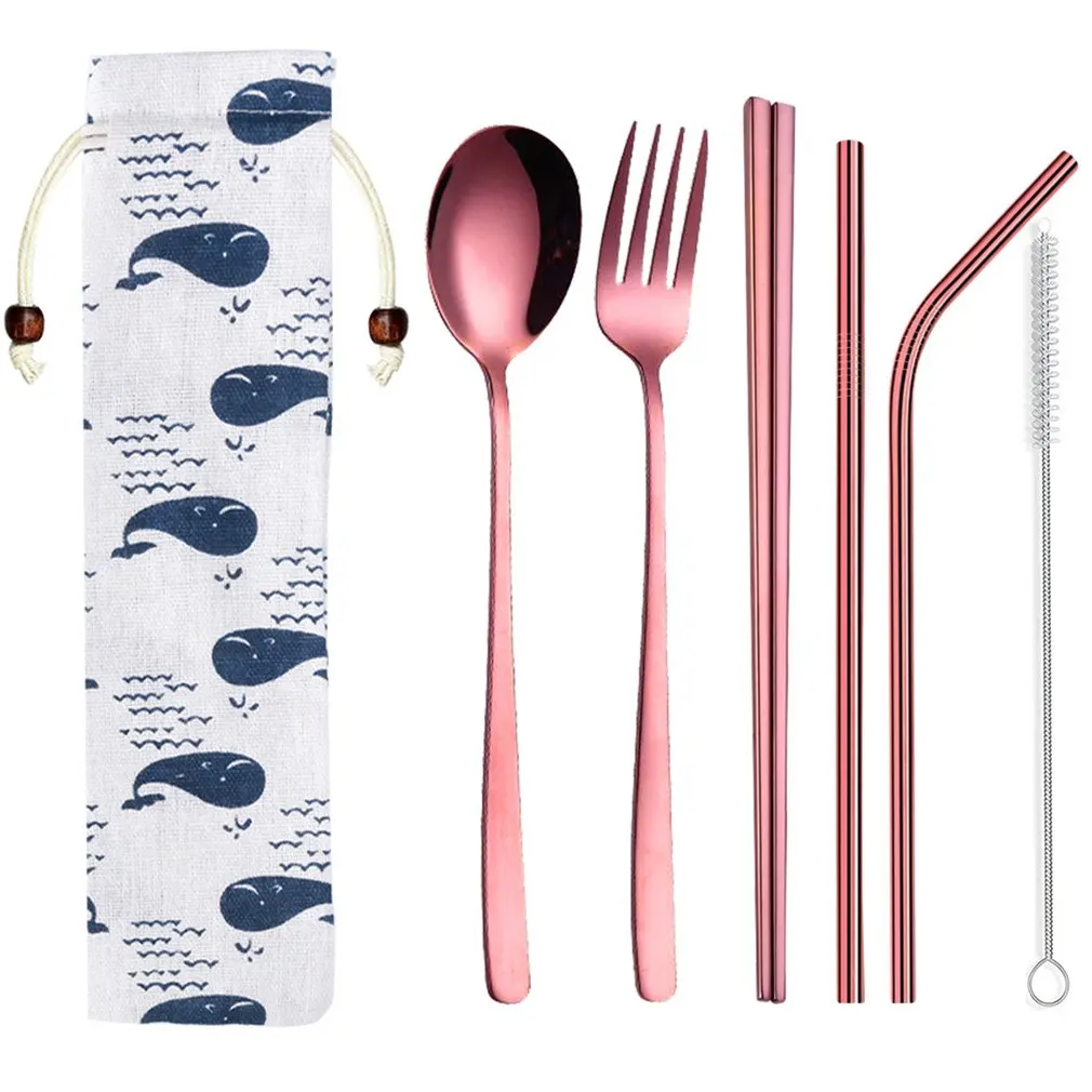 Набор столовых приборов из нержавеющей стали комплект 5 с ложкой вилкой