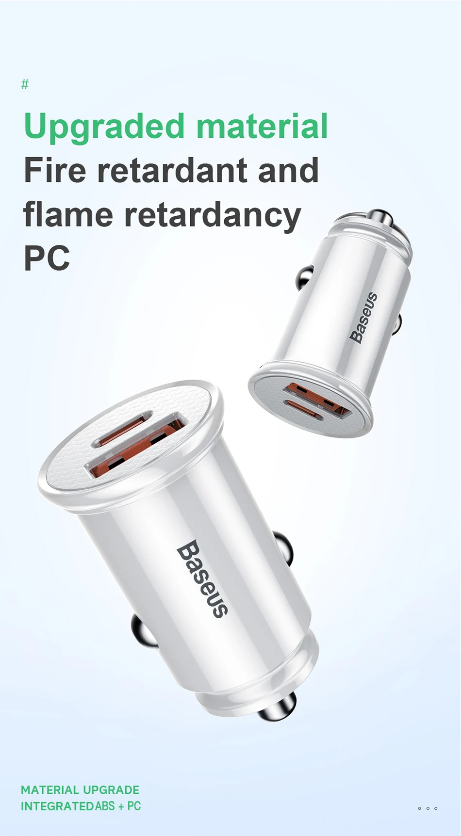 Автомобильное зарядное устройство Baseus с двумя usb-портами, 5 А, быстрая зарядка, 2 порта, USB, 12-24 В, автомобильное зарядное устройство, прикуриватель для автомобильного usb-зарядного устройства, адаптер питания