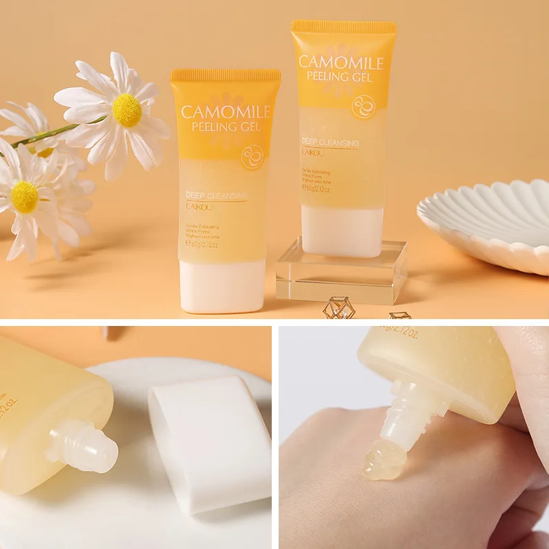 

LAIKOU Chamomile Gel 60g Cleans Pores, Face and Face Gel Exfoliante Derma White Face Scrub Skin Care Peeling Gel