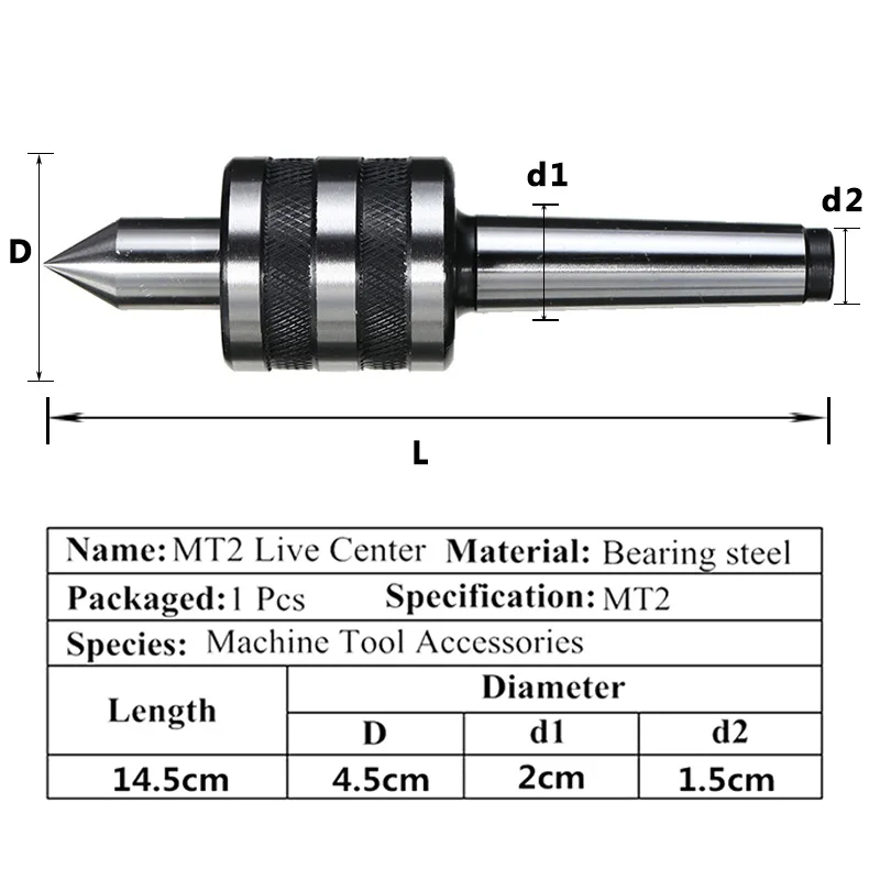 MT2 Lathe Live Center Morse Taper Tool 2MT Triple Bearing Lathe Revolving Milling Center Taper Machine Accessories images - 6