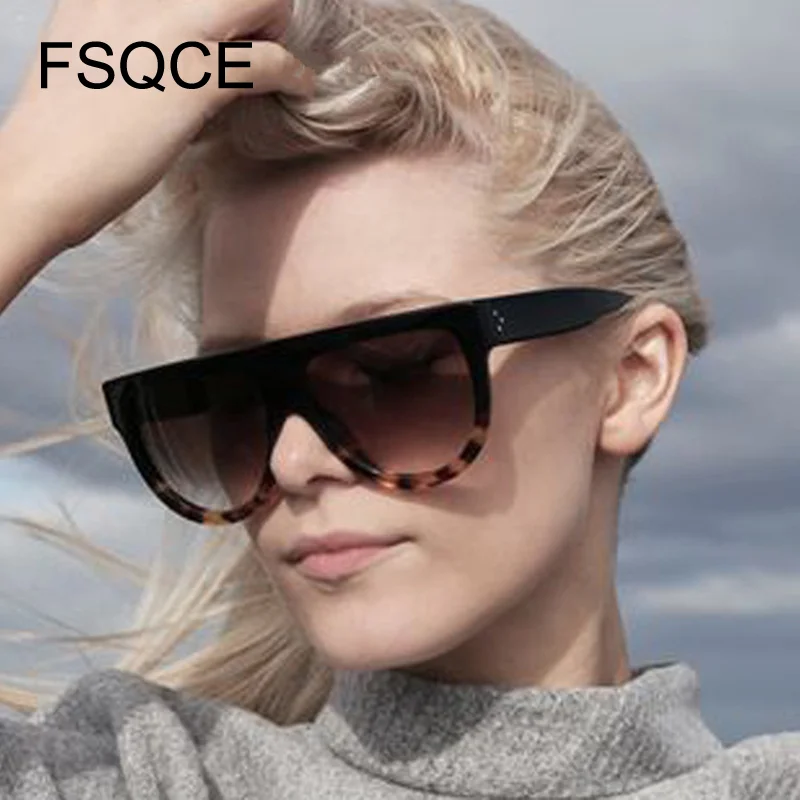 

Солнцезащитные очки женские Over size d, Винтажные Солнцезащитные очки с плоской оправой, размера плюс размера