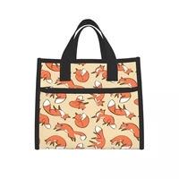 fox reusable insulated lunch bag cooler tote box meal prep for men women work picnic or travel