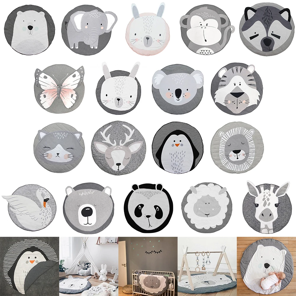 Креативный дизайнерский детский игровой коврик со слоном круглый ковер