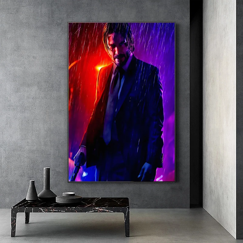 Фигурка из фильма искусство Джон фитиль портретная Картина на холсте настенные