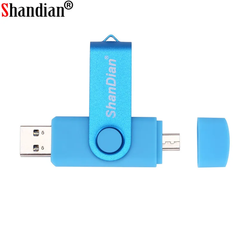 SHANDIAN Usb 2,0 OTG USB флеш-накопитель, смартфон, планшетный ПК, 4 ГБ, 8 ГБ, 16 ГБ, 32 ГБ, 64 ГБ, флеш-накопители OTG, Usb флешка с реальной емкостью