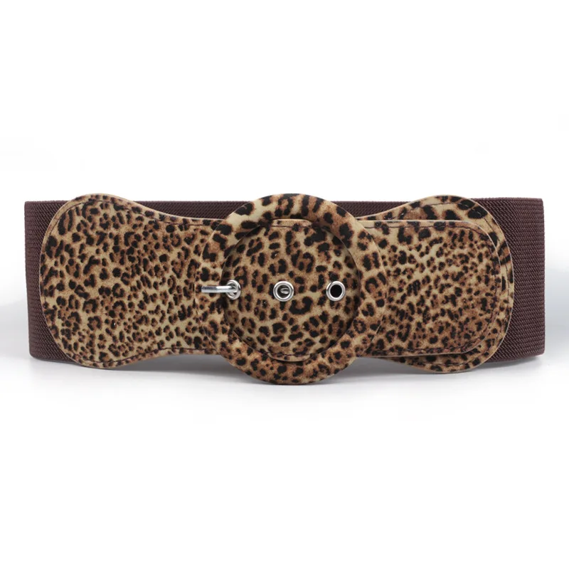 Новый корейский модный бархатный эластичный широкий пояс для женщин с круглой металлической пряжкой, дикий платье, новинка, лента на талии леди.