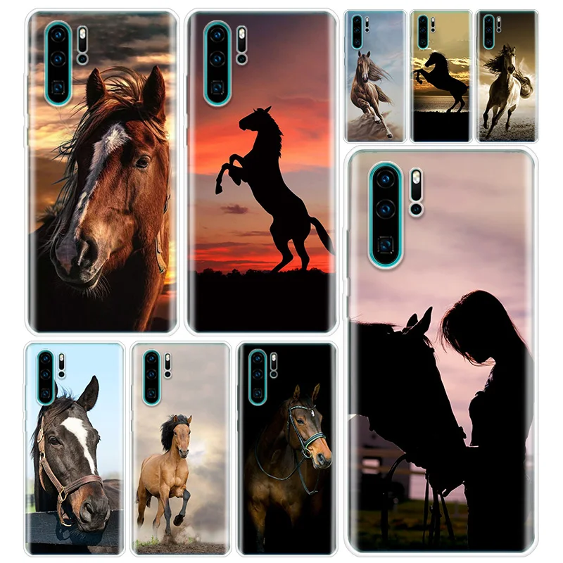 В форме лошадок животных чехол для телефона Huawei Y5 Y6 Y7 Y9 2019 Honor 9 10 20 Lite 8S 8A 8X 9X 7A 7X 20i V30