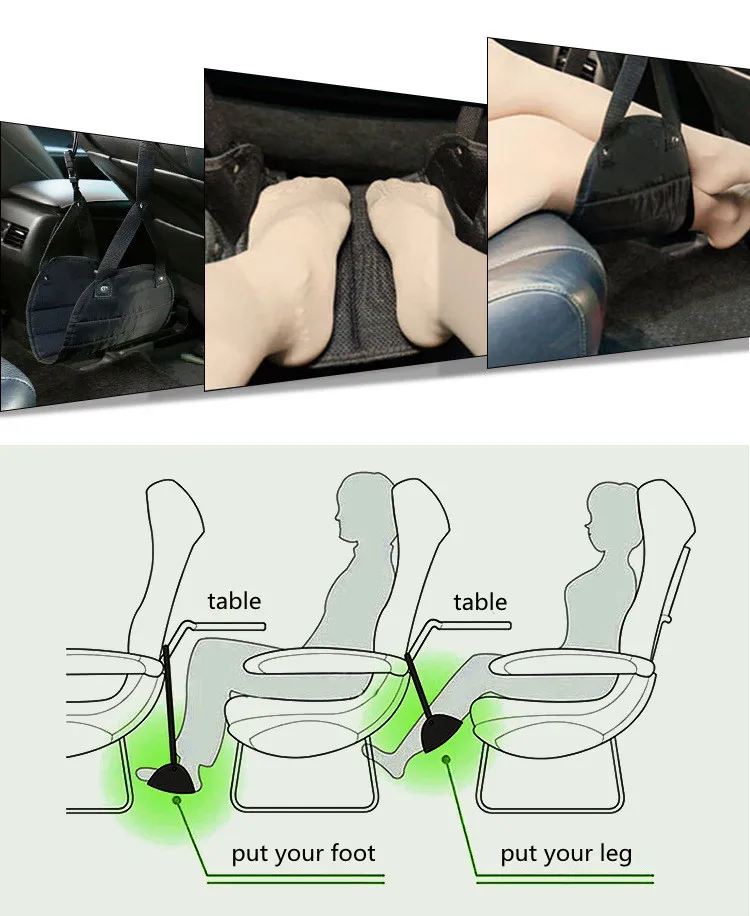 Портативная подставка для ног гамак отдыха подушка самолета Прямая