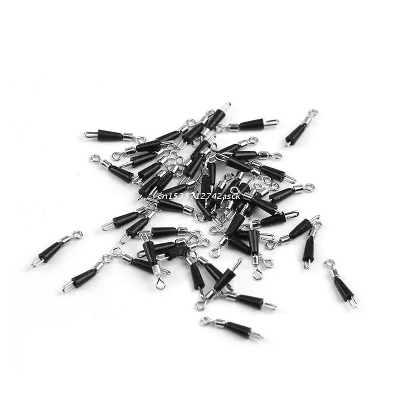 

30pcs Ball Bearing Swivel Solid Rings quick fast link connector Fishing Hook Dropship