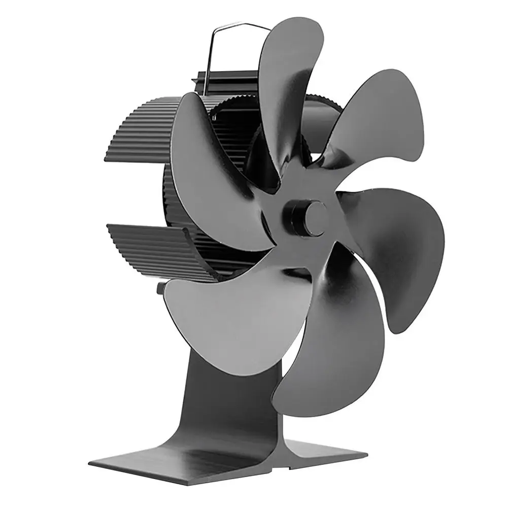 

Бесшумный вентилятор для плиты с 6 лопастями, тихая домашняя фотография, деревянная горелка Ecofan, эффективное распределение тепла