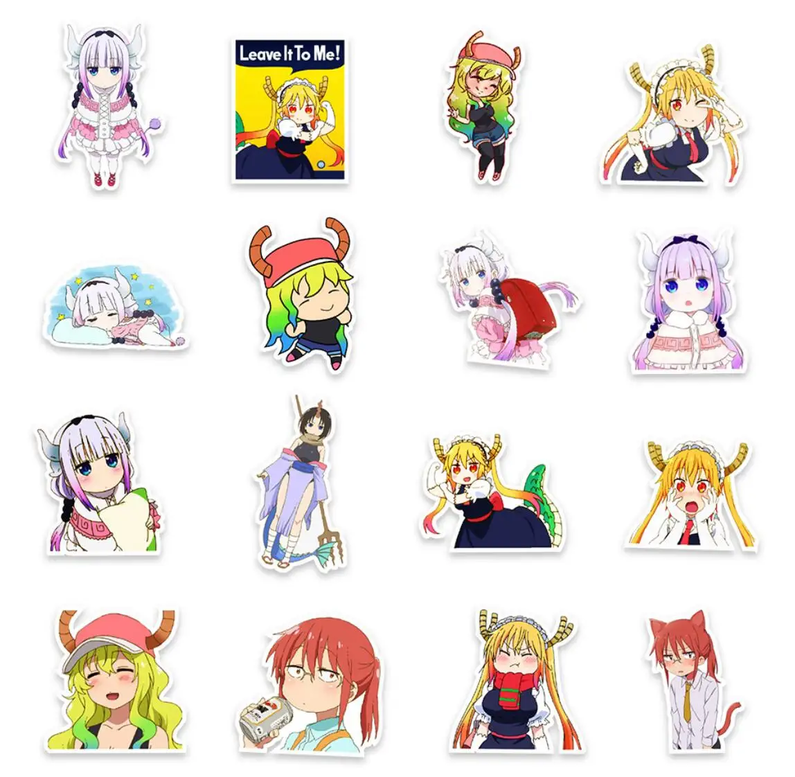 50 unids/lote Anime japon&eacute;s la se&ntilde;orita Kobayashi es Drag&oacute;n criada linda chica pegatinas para bicicletas de tel&eacute;fono etiqueta engomada etiqueta-1