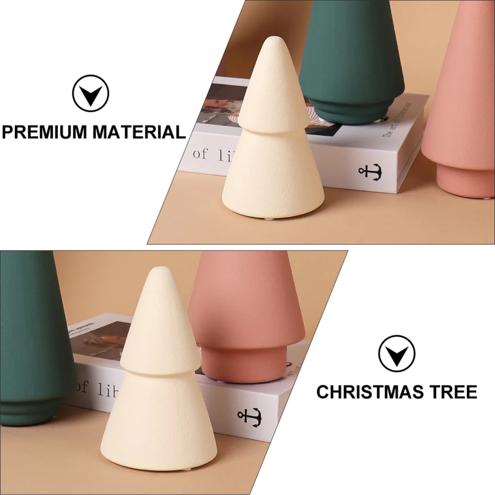

1PC Ceramic Xmas Tree Adornment Home Creative Adornment Desktop Ceramic Crafts