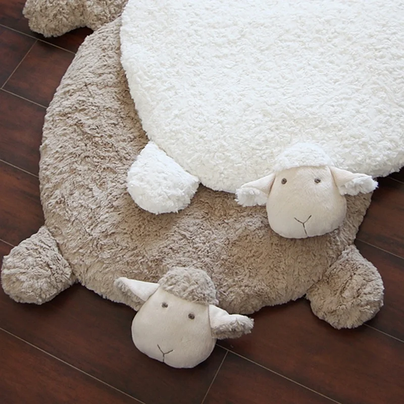 

GY Warm Lamb Velvet Animal Floor Mat/Short Velvet Foot Mat Animal Bedroom Rug Two Colors Available