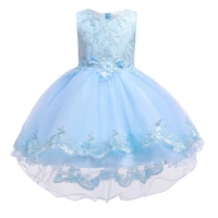 children embroidered trailing show party dress fashion girl lace flower peng peng trailing drilled wedding