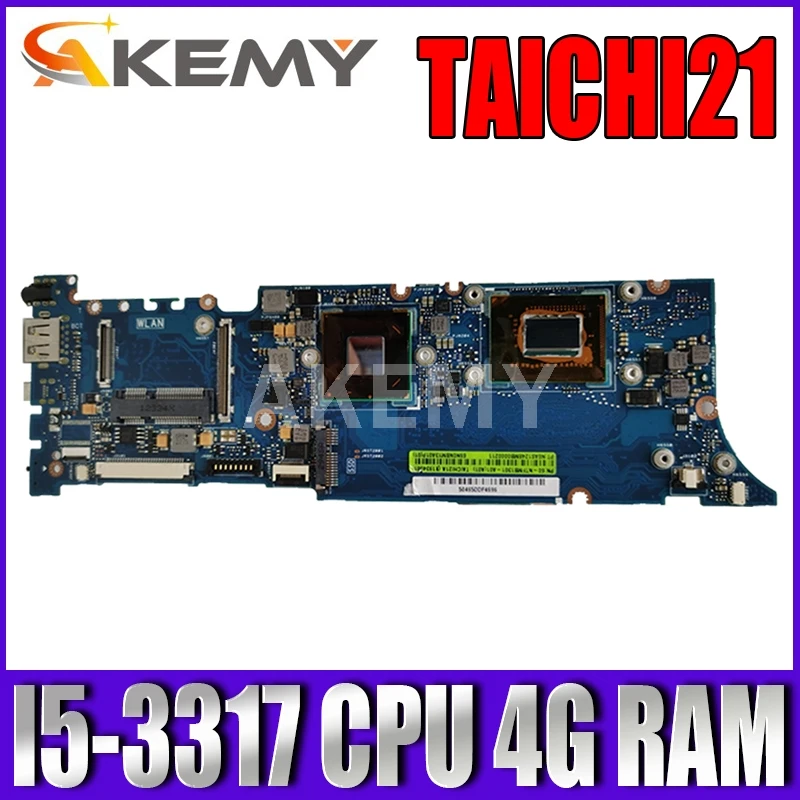 Akem TAICHI21 с I5-3317CPU 4G RAM материнская плата для For Asus TAICHI21A ноутбука основная 100%