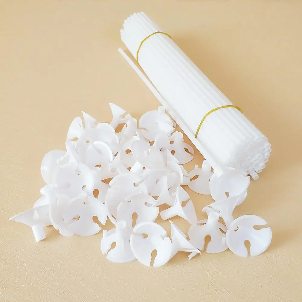10 шт./лот 40 см латексные палочки для воздушных шаров белые стержни из ПВХ