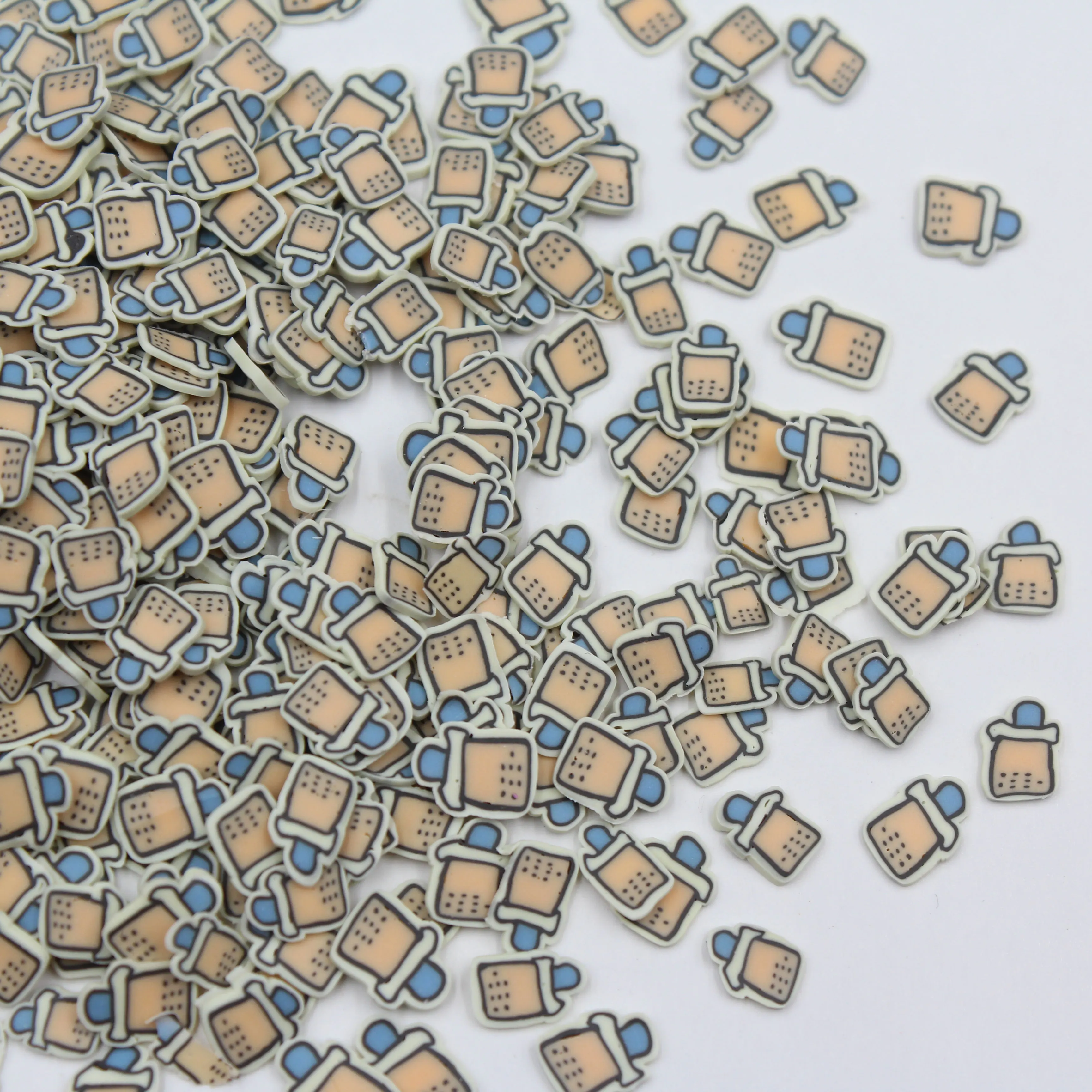 100 г/лот молочно-Чай ломтиков из полимерной глины жемчужный молочный Чай мягкая