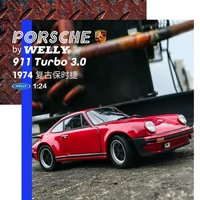 welly 124 porsche 911 turbo 3 0 car alloy car model simulation car decoration collection gift toy die casting model boy toy