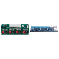 1 pcs pci e express 1x 4x 8x 16x riser card adapter 1 pcs computer power supply 24 pin atx breakout board module