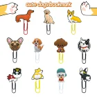 1 шт. Симпатичные закладки для книг с собакой и кошкой, зажимы для бумаги для школы, учителя, держатель для страниц для чтения, канцелярские принадлежности, подарок для друзей