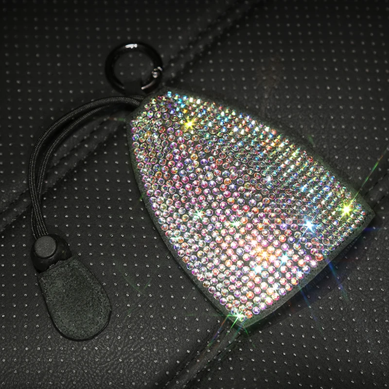 Алмазный Стразы ключа автомобиля чехол с украшениями в виде кристаллов для