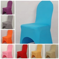24 colours wedding chair cover spandex universal party decoration elastic banquet arch front open cheap price