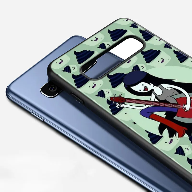 

Silicone Black Cover adventure time cute for Samsung Galaxy Note 10 Pro 9 8 Plus S10 5G S9 S8 S7 Plus S6 Phone case