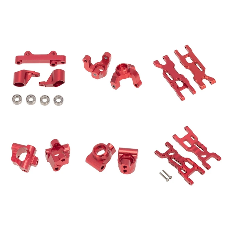 

Metal Upgrade Parts Kit Steering Knuckle Suspension Arm Set for Losi 1/18 Mini-T 2.0 2WD RC Truck Upgrade Parts