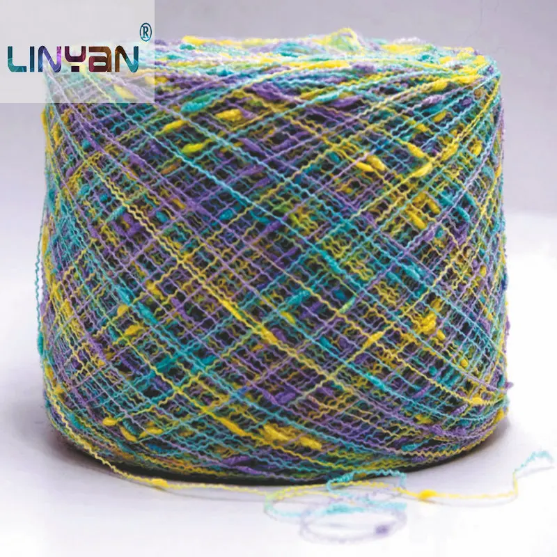 50 г бамбуковая комбинированная пряжа из хлопка и льна окрашенная ручная вязка