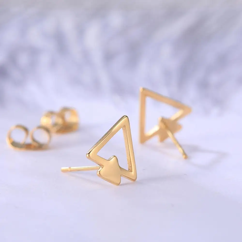 Небольшие серьги My Shape треугольная серьга-гвоздик из нержавеющей стали 316L