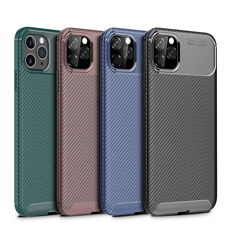 Ikrsses для Apple чехол на айфое 11 Pro Max Роскошный Углеродный волокно ультра тонкий