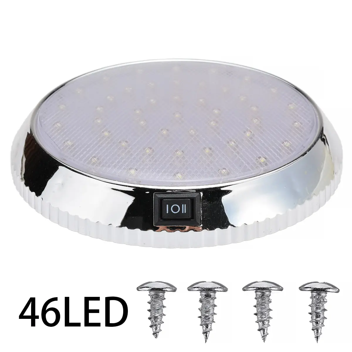 

1pc 5W 12V 46 LED White Caravan Camping Car RV Roof Ceiling Cabin Light Boat Caravan Marine Motorhome Interior Lamp DIY Parts